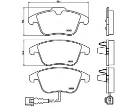 FREN BALATASI ON KABLOLU VW PASSAT 13-15 TIGUAN 08-18 AUDI Q3 12-18