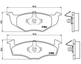FREN BALATASI ON KABLOSUZ-INCE TIP- VW GOLF 97-98 POLO CLS 97-02 SEAT IBIZA 97-02