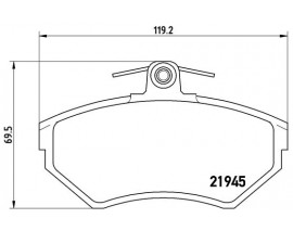 FREN BALATASI ON KABLOSUZ VW PASSAT 88-00 AUDI A4 95-00