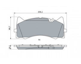 FREN BALATASI ÖN MERCEDES AMG GT C190 R190 W205 S205 A205 C205 W213 S213