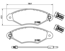 FREN BALATASI ON RENAULT KANGOO II CITROEN XSARA 1.4 1.6 1.9D -04 PEUGEOT 206 01-