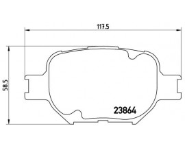 FREN BALATASI ON TOYOTA COROLLA VERSO 1.8/2.0D 01-04 Low-Met