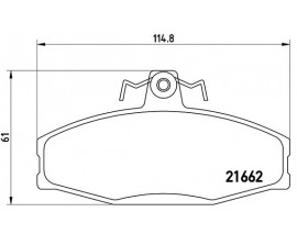 FREN BALATASI ON VW CADDY 96-/SK0DA FAVORIT-FELICIA