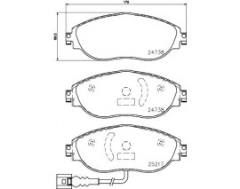 FREN BALATASI ON VW GOLF 13- PASSAT 15- AUDI A3 13- SEAT LEON 13- SKODA OCTAVIA 13-