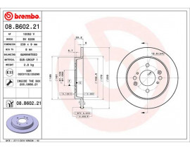 FREN DISK ARKA DUZ KAPLAMALI 239-4 HONDA JAZZ CITY 09 - 12