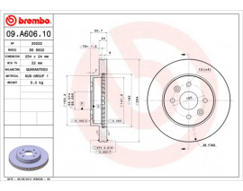 FREN DISK ON HAVA KANALLI 254-4 KIA RIO 00 - 05