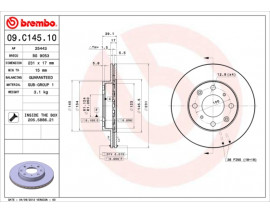 FREN DISK ON HAVALI 231-4 - HONDA JAZZ 02 08