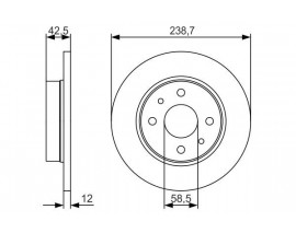 FREN DİSKİ 110 1.5-1102 TAWRİJA 1.1İ-FORMA 1.5-SAMARA 1.1-SAMARA 1.1İ SEDAN-SAMARA 1.3-SAMARA 1.3 SE