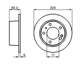 FREN DİSKİ. ARKA. 224 / 9-8.1 MM