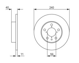 FREN DİSKİ. ARKA. 240 / 11-9.2 MM
