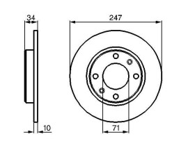 FREN DİSKİ. ARKA. 247 / 10-8 MM