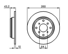 FREN DİSKİ. ARKA. 260 /10-8 MM . CİVATA KİTİ