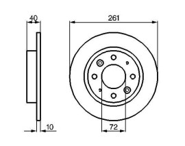 FREN DİSKİ. ARKA. 261 /10-9 MM