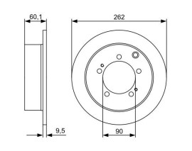 FREN DİSKİ. ARKA. 262 /9.5-8.4 MM