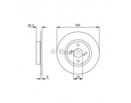 FREN DİSKİ. ARKA. 266 / 9-8 MM COROLLA COROLLA CELLES COROLLA LEVİN COROLLA WAGON SPRİNTER SPRİNTE
