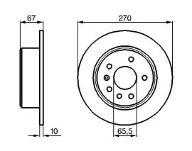 FREN DİSKİ. ARKA. 270.0 /10.0-8.0 MM