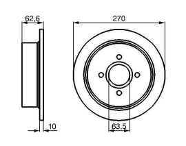 FREN DİSKİ. ARKA. 270 /10-8.6 MM