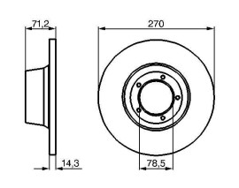 FREN DİSKİ. ARKA. 270 / 14.3-12.9 MM