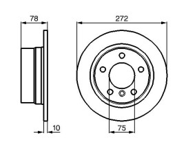 FREN DİSKİ. ARKA. 272 / 10-8.4 MM . KAPLAMALI. YÜKSEK KARBON ALAŞIMLI