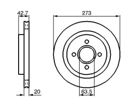 FREN DİSKİ. ARKA. 273.0 /20.0-18.0 MM
