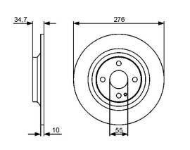 FREN DİSKİ. ARKA. 276 /10-8 MM