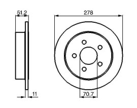 FREN DİSKİ. ARKA. 278 / 11-9 MM