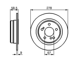FREN DİSKİ. ARKA. 278 / 9-7.3 MM