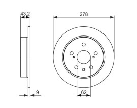 FREN DİSKİ. ARKA. 278 /9-8 MM . HAVA KANALLI. CİVATA KİTİ