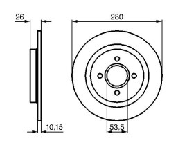 FREN DİSKİ. ARKA. 280 /10.2-8.9 MM