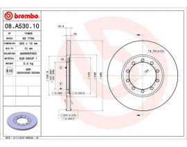 FREN DISKI ARKA 280MM A.ÇEKER FORD TRANSIT V347 2.4 TDCI 06-