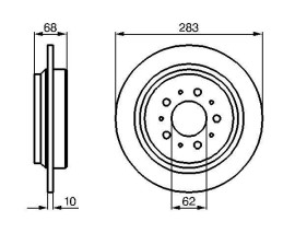 FREN DİSKİ ARKA. 283 / 10-8 MM