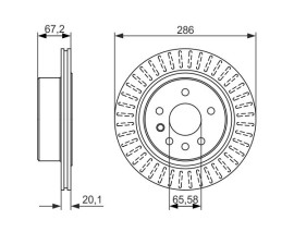 FREN DİSKİ. ARKA. 286.0 /20.0-18.0 MM