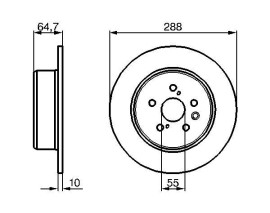 FREN DİSKİ. ARKA. 288 / 10-8.5MM