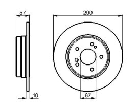 FREN DİSKİ. ARKA. 290 / 10-8.3 MM