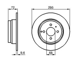 FREN DİSKİ. ARKA. 295.0 /9.6-8.4 MM