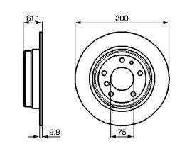 FREN DİSKİ. ARKA. 300 / 10-8.4 MM . KAPLAMALI. YÜKSEK KARBON ALAŞIMLI