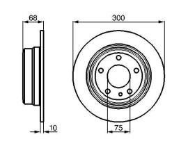 FREN DİSKİ. ARKA. 300 / 10-8.4 MM . YÜKSEK KARBON ALAŞIMLI
