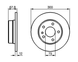 FREN DİSKİ. ARKA. 300 / 12-10.4 MM . YÜKSEK KARBON ALAŞIMLI
