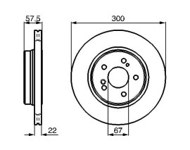 FREN DİSKİ. ARKA. 300 /22-19.4 MM . HAVA KANALLI. YÜKSEK KARBON ALAŞIMLI
