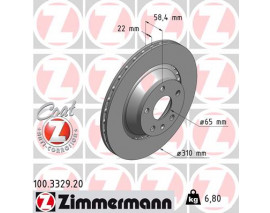 FREN DİSKİ. ARKA. 310 / 22-20 MM . KAPLAMALI 986479466-DF4785