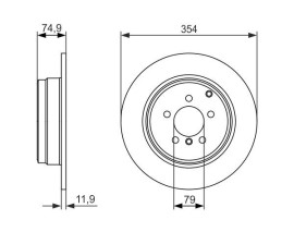 FREN DİSKİ. ARKA. 354 /11.9-10.4 MM . KAPLAMALI