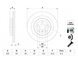 FREN DISKI ARKA 4-matic MERCEDES W166 X166