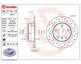 FREN DISKI ARKA BMW 1SERISI F20 12/2010- XTRA LINE - Xtra DELIKLI