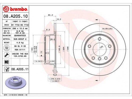 FREN DISKI ARKA BMW E87-E90-E91-1.18-3.16-3.20