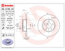 FREN DISKI ARKA DUZ 251.5 MM ALFA ROMEO 156