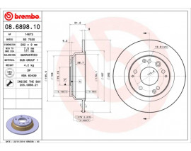 FREN DISKI ARKA DUZ- 282-5 - HONDA LEGEND 96 11/SHUTTLE 94 02