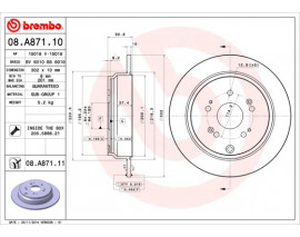 FREN DISKI ARKA DUZ- 305-5 - HONDA CRV 02 06-CRV 07 2.2 CTDI-CRV 1.6 I-DTEC 13