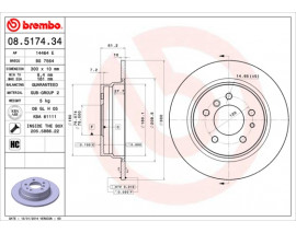 FREN DISKI ARKA DUZ BMW E34