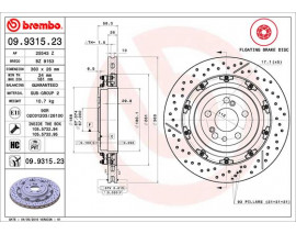 FREN DISKI ARKA FLOATING MERCEDES-BENZ
