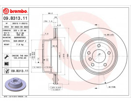 FREN DISKI ARKA HAVA KANALLI UV Coated BMW E60-E61 X DRIVE